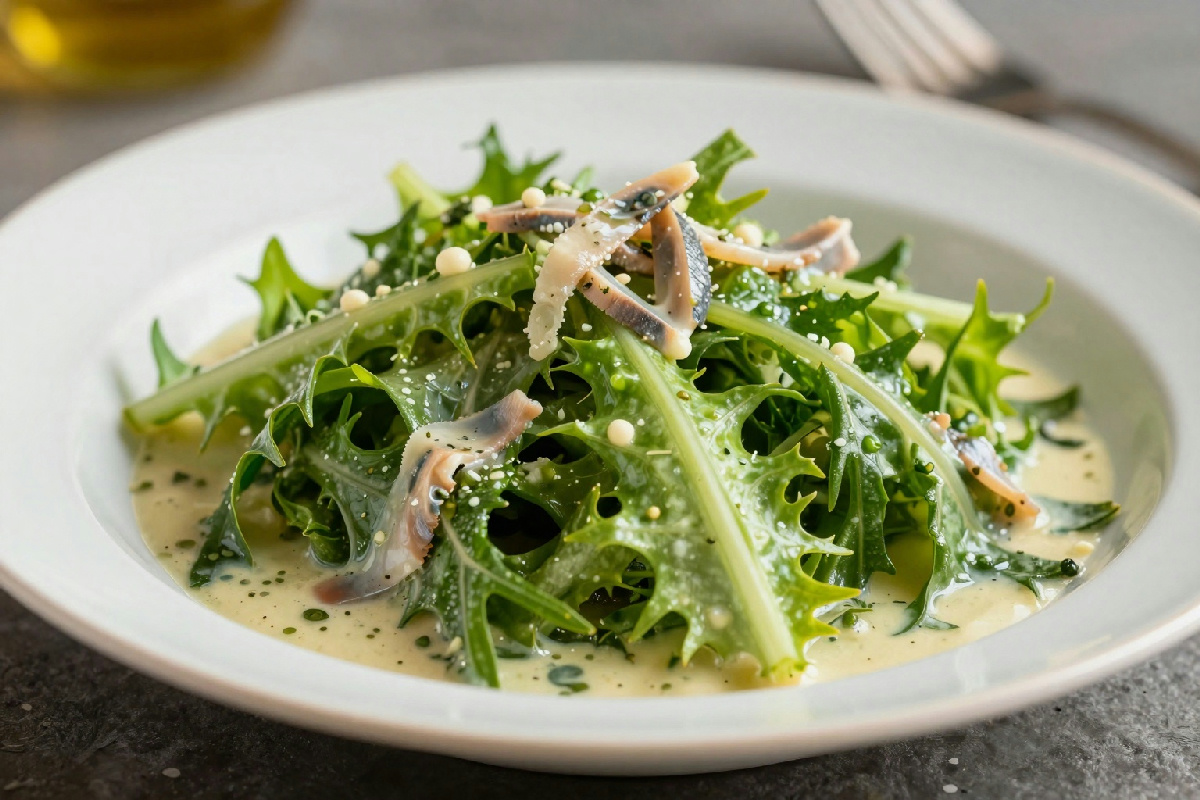 Prepariamo le puntarelle alla romana seguendo la ricetta di Checco er Carettiere